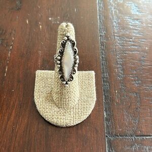 Vintage Native American Sterling Silver mother of pearl signed by artist